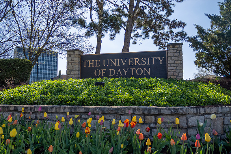 ${ University of Dayton sign }